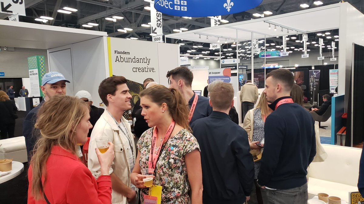 Flanders_TX's tweet photo. Thank you so much for joining our happy hour at #SXSW ! Get to know #BETech at the Belgian booth.

@DESELECT_app @Venly_io @PozyxLabs @FlowPilots @Agorianl @VCTS_stve https://t.co/44xZ1p4jeH