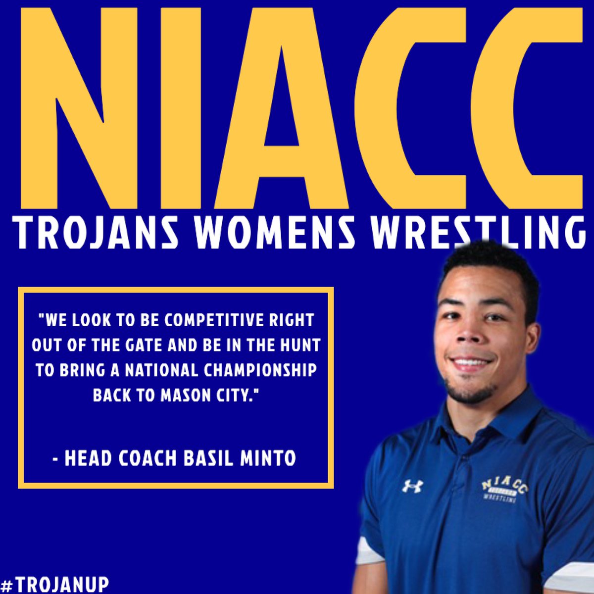 NIACC1Wrestling's tweet photo. Recruits ⬇️

Men 🤼‍♂️ | https://t.co/B239Wnr6wD

Women 🤼‍♀️ | https://t.co/OnWAxPaXqW

#TrojanUp | 🤼‍♂️🤼‍♀️🟡🔵 https://t.co/Ruqk1lRjM7