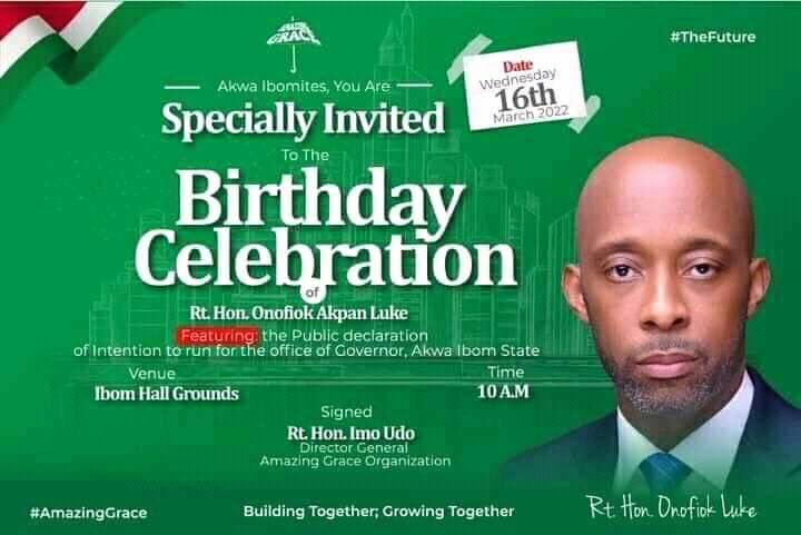 Inviting Friends,Well wishers, Dreamers, Visionaries, Builders, Citizens and Residents.
Join me in Thanksgiving to God for His Amazing Grace upon my life,as I will also share thoughts on our proposals for Building Together, Growing Together.
#BuildingOurPeople
#AmazingGrace
#GOAL