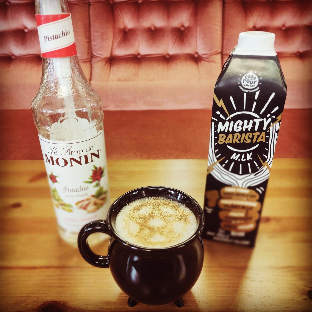 TheRockFairyHQ's tweet photo. Pistachio Latte anyone? Did you know that you can get a 20p discount on your brew at my cafe #PotionatAfflecks๐ฎ if you choose an alternative milk instead of cowโs milk? This is pea, oat and coconut. Weโve got tons to choose from. Find us on the 3rd floor of Afflecks โ๏ธ https://t.co/0mlfSo39TR