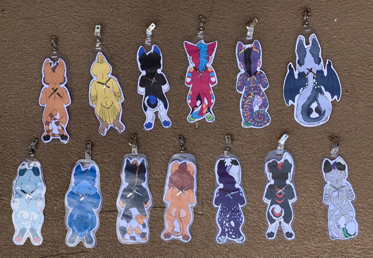 Kaidaskingdom's tweet photo. All of the hanging con badge holders I made for @CarolinaFurfare attendees!! https://t.co/91yJ47j30L