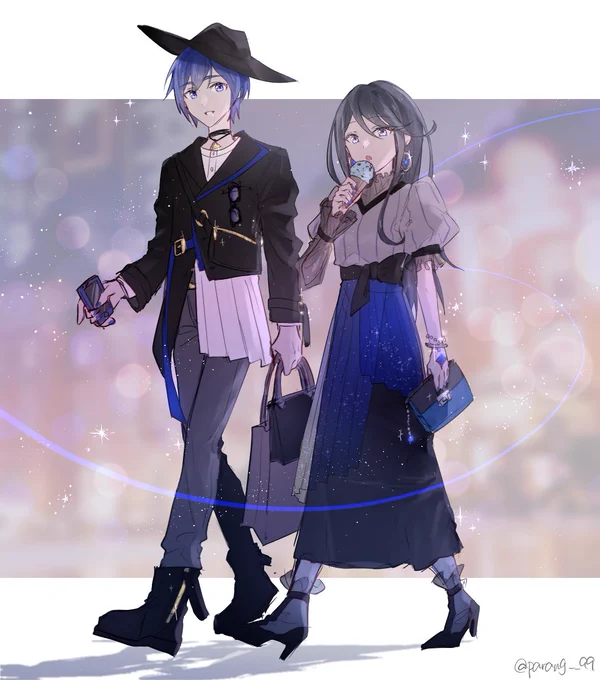 一歌ちゃんのスカート(衣装デザインのやつ)はストレッチ素材なので動きに合わせて伸びるよ～ていうらくがき 