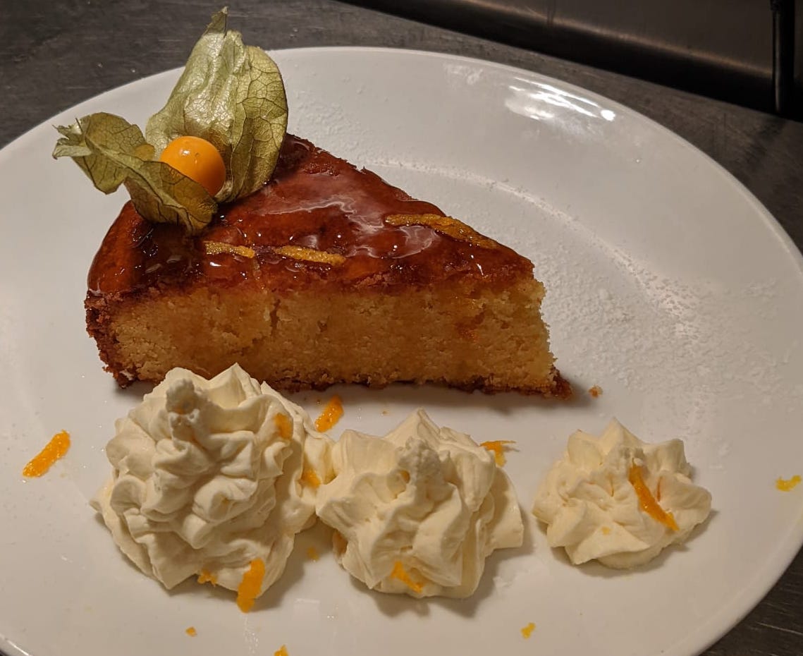 Come by and try chef Damiano's orange polenta cake at our Greenwich restaurant - delicious, and #glutenfree!  buenosairescafe.co.uk/reservation