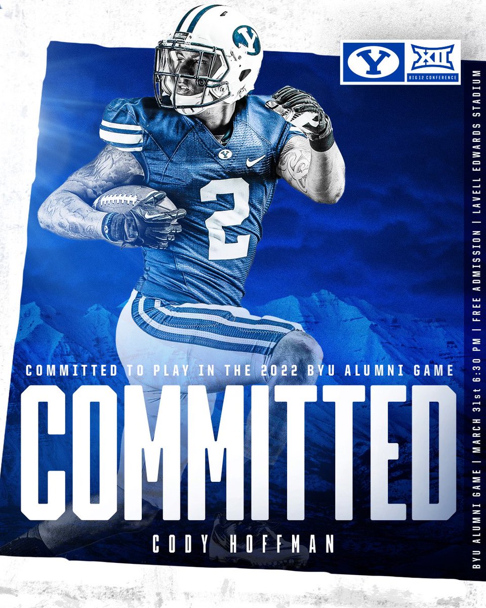 After a great conversation with Coach <a href="/kalanifsitake/">Kalani F Sitake</a>, 
I have made the decision to commit to the 2022 <a href="/BYUfootball/">BYU FOOTBALL</a> Navy &amp; Royal Alumni Game. 
Yo Cougarnation I’m back in the building and ready to hear ya’ll Rise and Roar!!!

GO COUGS!!!

🔵⚪️