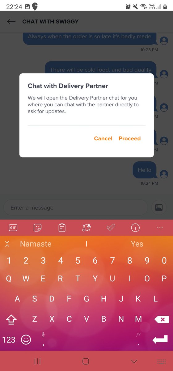 IMRealPOE's tweet photo. @swiggy_in @SwiggyCares So.. Order is delayed by 30 mins. KFC is not a struggling small business. Plus your app has gone to shit. Look at the screen shots. #paisawapasdo https://t.co/nSwCItwoLV