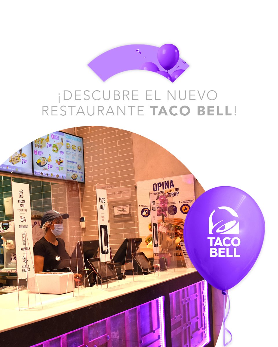 CCSalera's tweet photo. Estamos muy contentos de anunciaros que el restaurante @TacoBellSpain se suma a la familia del #CCSalera. ¡Ya tiene sus puertas abiertas para que puedas venir a saborear los mejores tacos, burritos, quesadillas y crunchy wraps! 😋🌯🌮 #Salera #TacoBell https://t.co/4wH1pnVrhc