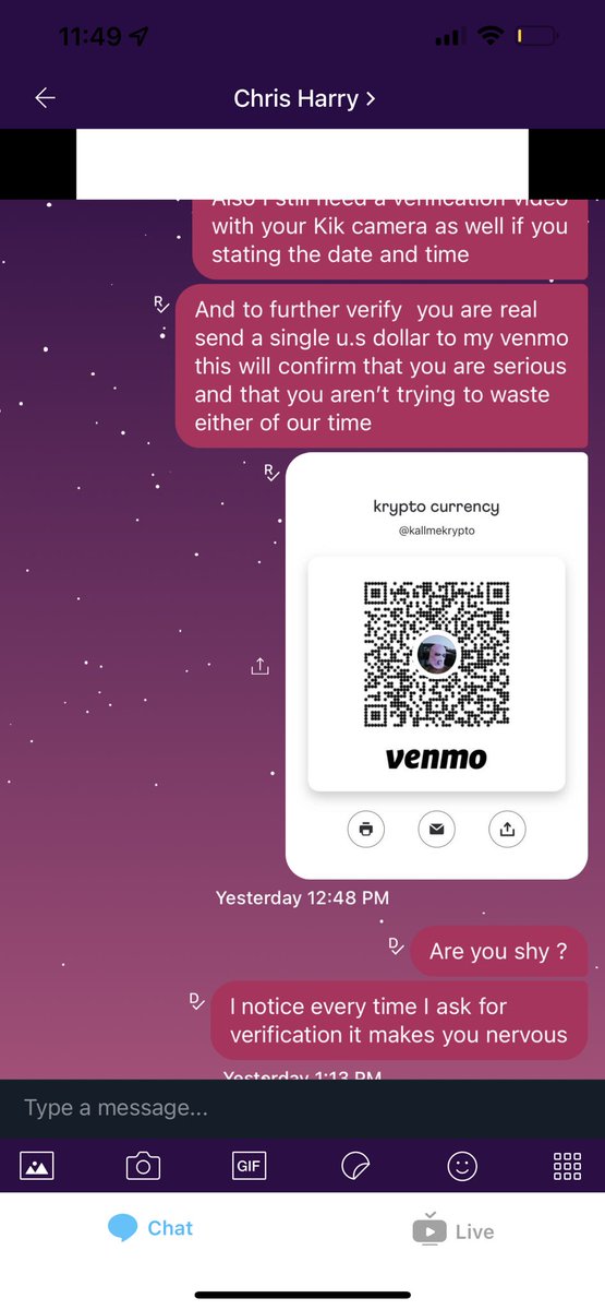 kallmekrypto's tweet photo. Exposing a TIME WASTER !! ⚠️ ⛔️ more pathetic than the rest of you subs🥱😮‍💨this one just loves to talk but refuses to send verification…oh also I did a little detective work seems like @nadybiggy also isn’t who he seems…go ruin him 😈 #finsub #cashcow #findom #femdom #rtslave https://t.co/Vx2cRTfabQ