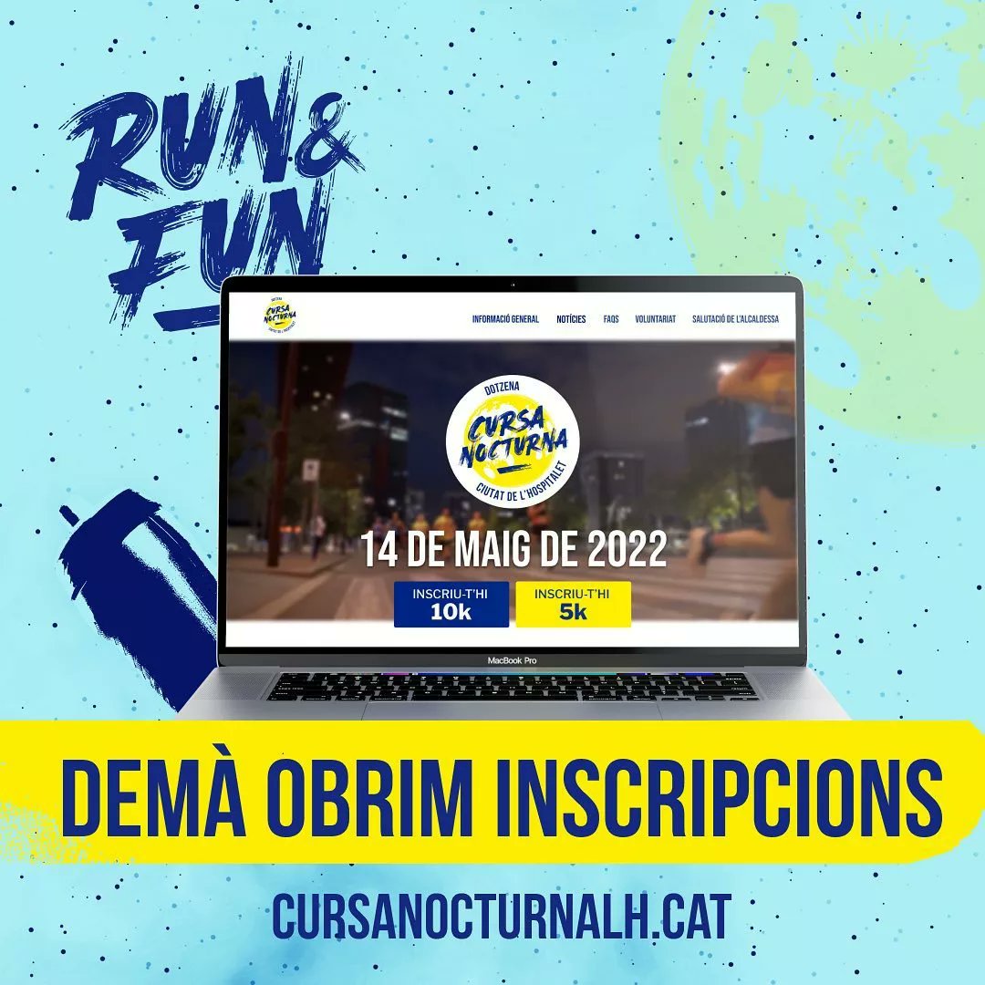 lhesport's tweet photo. 📢Torna La Nocturna de #LH! 🏃♀️🏃♂️
Demà s'obren les inscripcions i si ets dels primers 200 inscrits, tindràs una gran sorpresa 🎁
Estigues atent al perfil de la cursa per a conèixer tota la informació 👇👇👇
@lanocturnalh
#cursanocturnalh
#runandfun
@Maiterevillalh
@LHenJoc https://t.co/idcsmjQ0fk