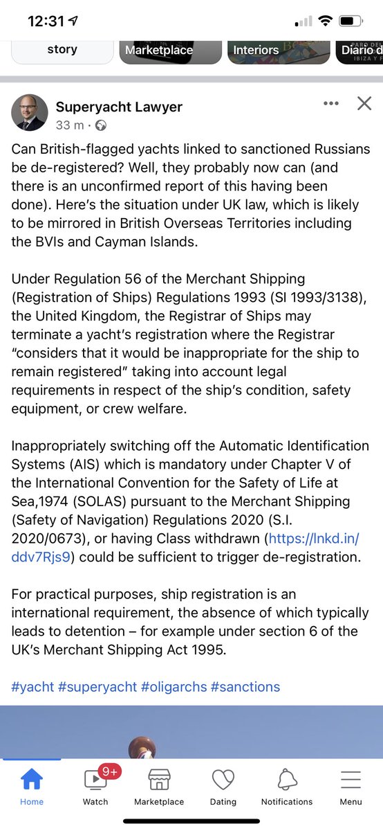 SourceLuxury's tweet photo. Watch out Oligarchs, hiding your location could cause your yacht to be de-registered https://t.co/bQifCLIVbW