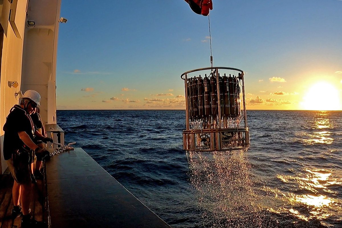 GEOMAR_en's tweet photo. Tracing trace elements: Expedition #SO289 with the #researchvessel #RVSONNE crosses the South Pacific to assess the #ocean nutrient supply. More info at https://t.co/8ndIMOYD39 and on #Oceanblogs https://t.co/krbchMmVVF @jacobs_bremen @geotraces https://t.co/D8cB1vJY2B