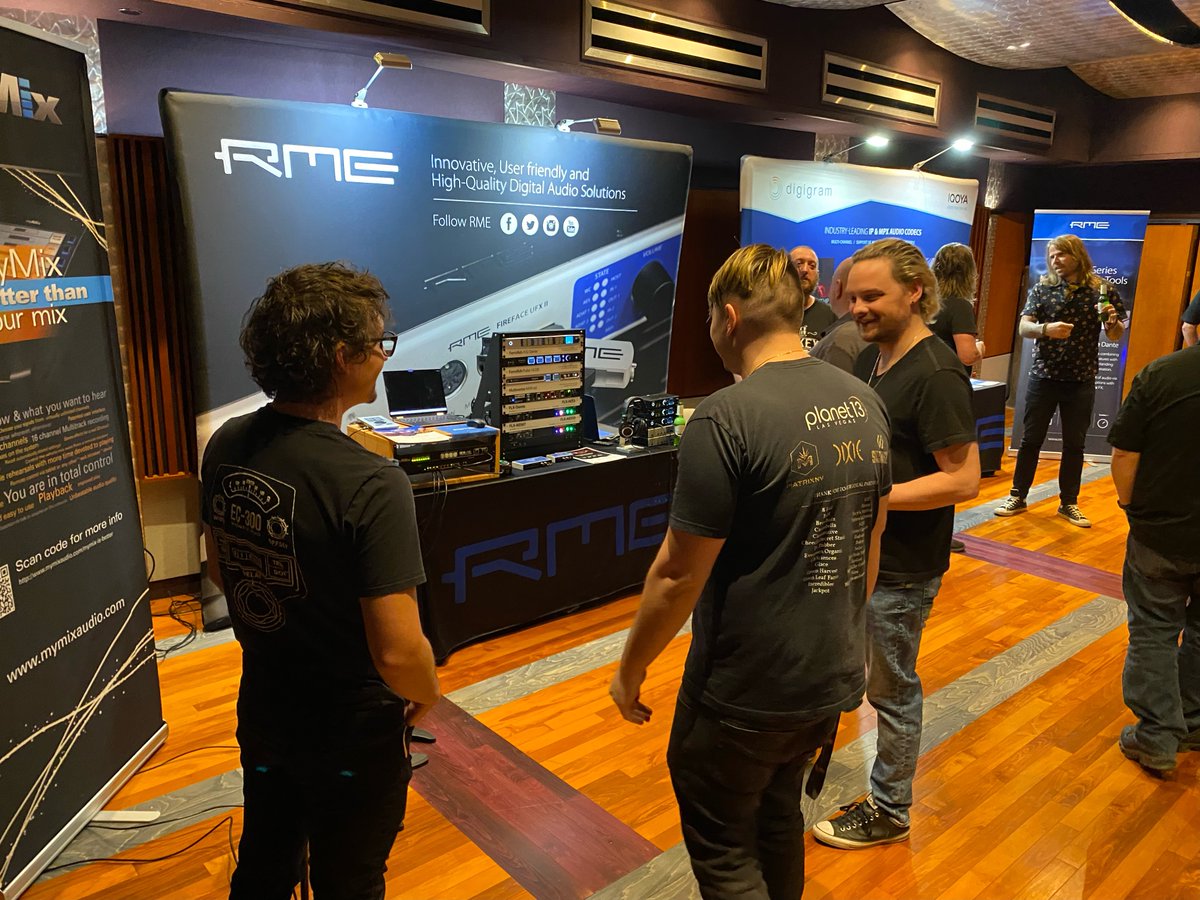 RME_Americas's tweet photo. Scenes from last night's Las Vegas Connections and Cocktails.
#RME #Ferrofish #Digigram #MyMix #Appsys #Synthax https://t.co/quveBMlb2p