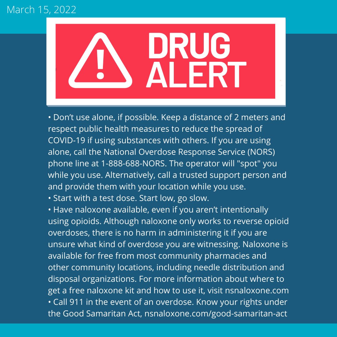 HealthNS's tweet photo. #DrugAlert for March 15, 2022: We have received a report from a community organization regarding a recent sample of MDMA (aka molly) that has tested positive for fentanyl, which individuals may be unaware they are consuming. The drug has been found in Windsor, West Hants and HRM. https://t.co/TM0yINYUjm