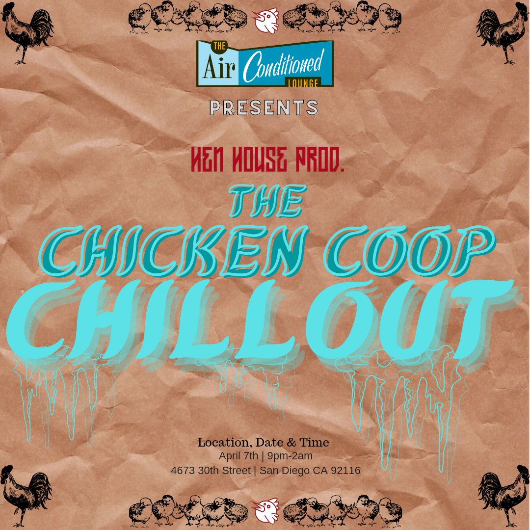 We're back for round 2, are you?

Let's chill once more <a href="/ACLounge/">AirConditionedLounge</a> for another night of cool vibes. Stay tuned for more info, line up and set times.

Location: #aclounge , San Diego CA.
Date/Time: April 7th, 9pm-2am