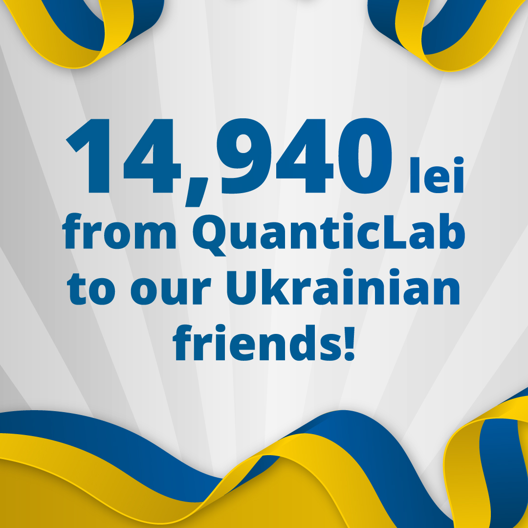 QuanticLabRo's tweet photo. After an internal auction for Mărțișoare, we managed to raise for our #Ukrainian friends 7470 lei, which were doubled by our CEO turning them to 14940 lei.
They were used by our friends from @BBrosCj to help with medicines and medical supplies for #Ukraine.
#QuanticLab https://t.co/QMTKd0DIH4