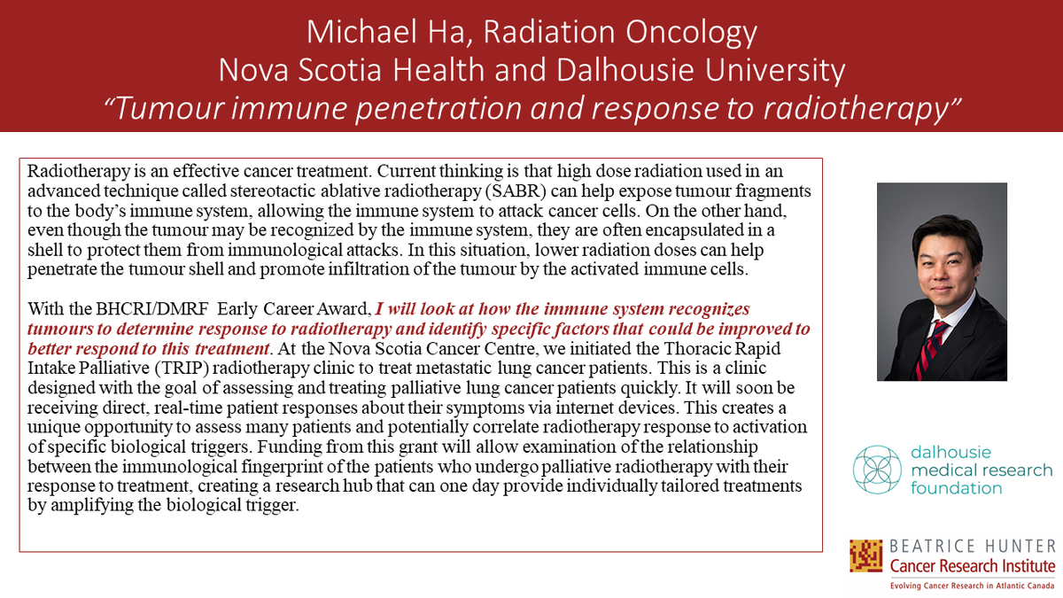 BHCRI's tweet photo. Congratulations @ResearchDALDRO Michael Ha @MichaelNHaMDPhD. One of our newest Early Career Researchers.  Harnessing the immune response to improve radiotherapy. Thank you @dmrf1979. 
https://t.co/FZYB5m9CGm https://t.co/zBLZ2BRVUP