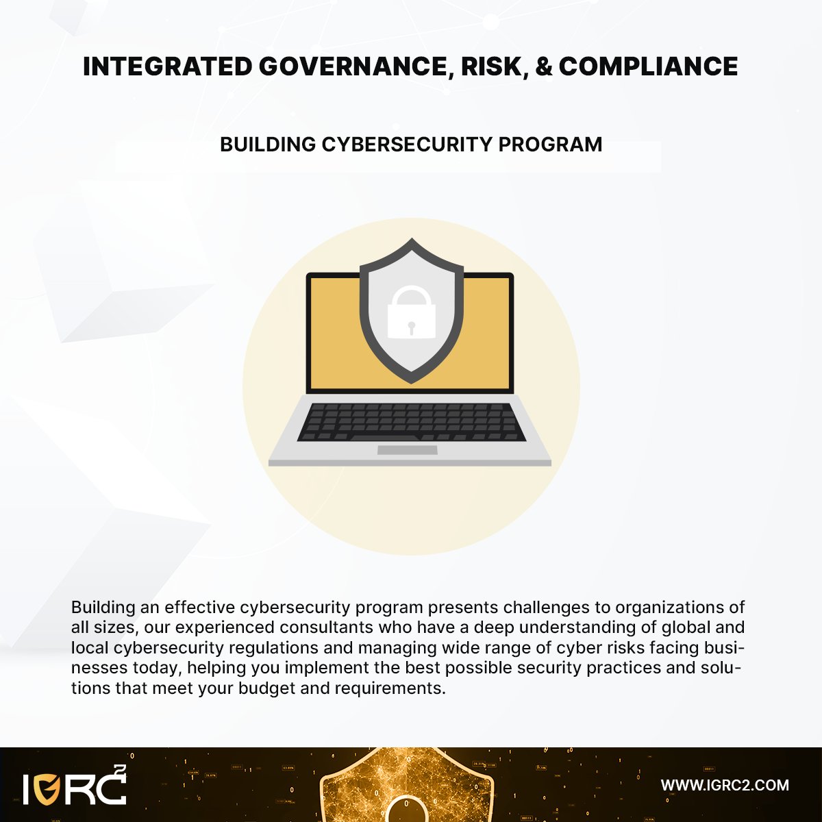 IGRC_2's tweet photo. IGRC² team can help you Build the best Cyber Security Program for your entity's
For any assistance or further discussion, you can send us at info@igrc2.com and our team will contact you! 
Our staff is always available for any questions or clarifications!#compliance #cybersecurity https://t.co/wr4R9nX76y