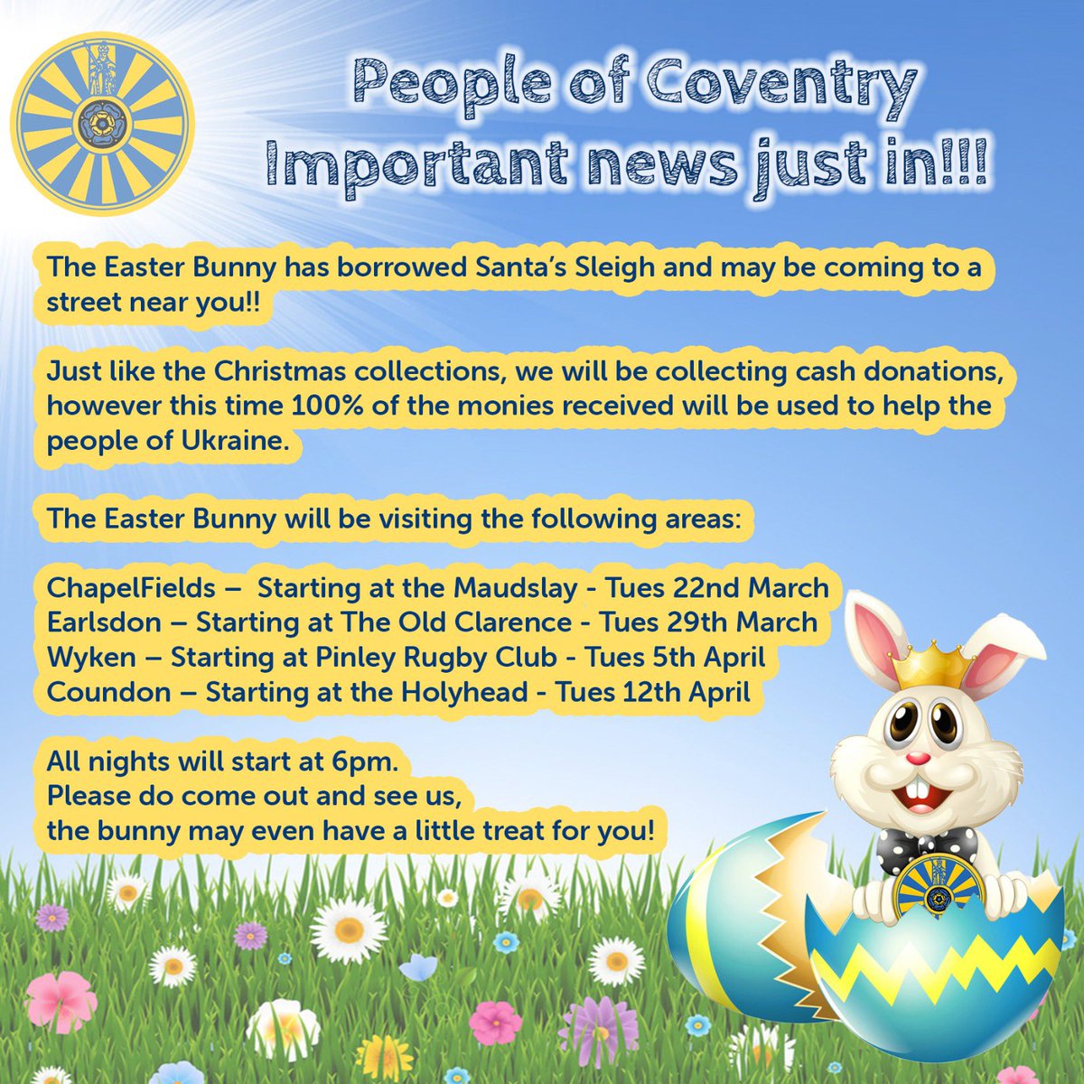 Alan Collins (@alan_collins13) on Twitter photo #Coventry helping #Ukraine <a href="/coventry_santa/">Coventry Santa</a> <a href="/flupton/">Phil Upton</a> <a href="/BrodySwain/">Brody Swain</a> <a href="/BBCCWR/">BBC Coventry & Warwickshire</a> <a href="/wearefreeradio/">Free</a> <a href="/JohnDalziel/">John š
¹ š
³ Dalziel</a> <a href="/jdfreeradio/">jdandroisin</a> <a href="/live_coventry/">CoventryLive</a> <a href="/WaspsRugby/">Wasps Rugby</a> <a href="/Coventry_City/">Coventry City</a> <a href="/waspsnetball/">Wasps Netball</a> <a href="/CoventryRugby/">Coventry Rugby</a> <a href="/covobservernews/">Coventry Observer</a> <a href="/covblazehockey/">Coventry Blaze š²š</a> Please share justgiving.com/campaign/easte⦠#Coventry helping #Ukraine <a href="/coventry_santa/">Coventry Santa</a> <a href="/flupton/">Phil Upton</a> <a href="/BrodySwain/">Brody Swain</a> <a href="/BBCCWR/">BBC Coventry & Warwickshire</a> <a href="/wearefreeradio/">Free</a> <a href="/JohnDalziel/">John š
¹ š
³ Dalziel</a> <a href="/jdfreeradio/">jdandroisin</a> <a href="/live_coventry/">CoventryLive</a> <a href="/WaspsRugby/">Wasps Rugby</a> <a href="/Coventry_City/">Coventry City</a> <a href="/waspsnetball/">Wasps Netball</a> <a href="/CoventryRugby/">Coventry Rugby</a> <a href="/covobservernews/">Coventry Observer</a> <a href="/covblazehockey/">Coventry Blaze š²š</a> Please share justgiving.com/campaign/easteā¦
