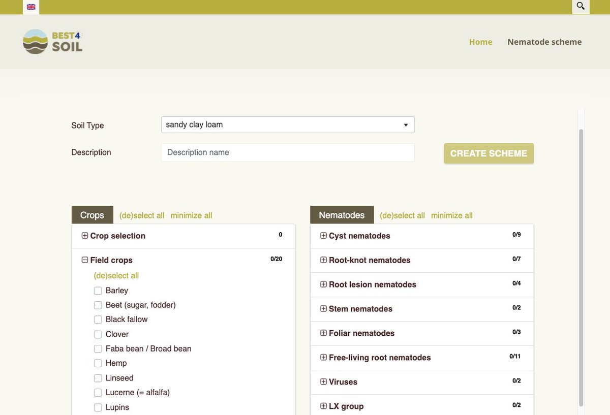 farm_knowledge's tweet photo. Latest tool: Database of nematodes
An online site-specific crop rotation planning tool to avoid nematodes, allows users to select site by country, soil type &amp; plant order. The result ? A matrix with risk of relevant diseases related to selected crops🌾
https://t.co/5MJHlwzRhq https://t.co/dNY4hk4NOx