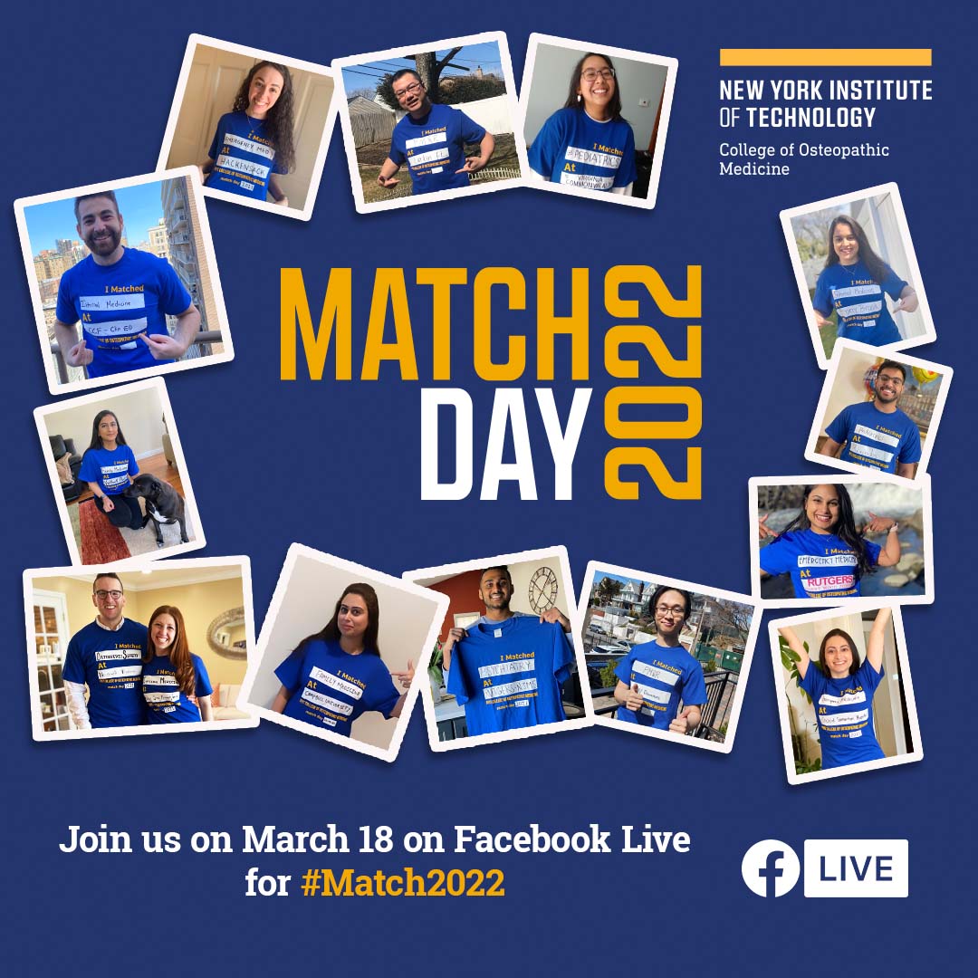 NYITCOMDO's tweet photo. Happy Match Week! Congratulations to all who matched! Here are some photos from last year’s Match Day #MatchThrowback, tag us @nyitcomdo & share your matches!
Join us on Mar 18 at 10am (EDT) for our Match Day Celebration on Facebook Live
#Match2022 @nyitcomAR @nyit #MatchWeek https://t.co/t2GoCEebzd