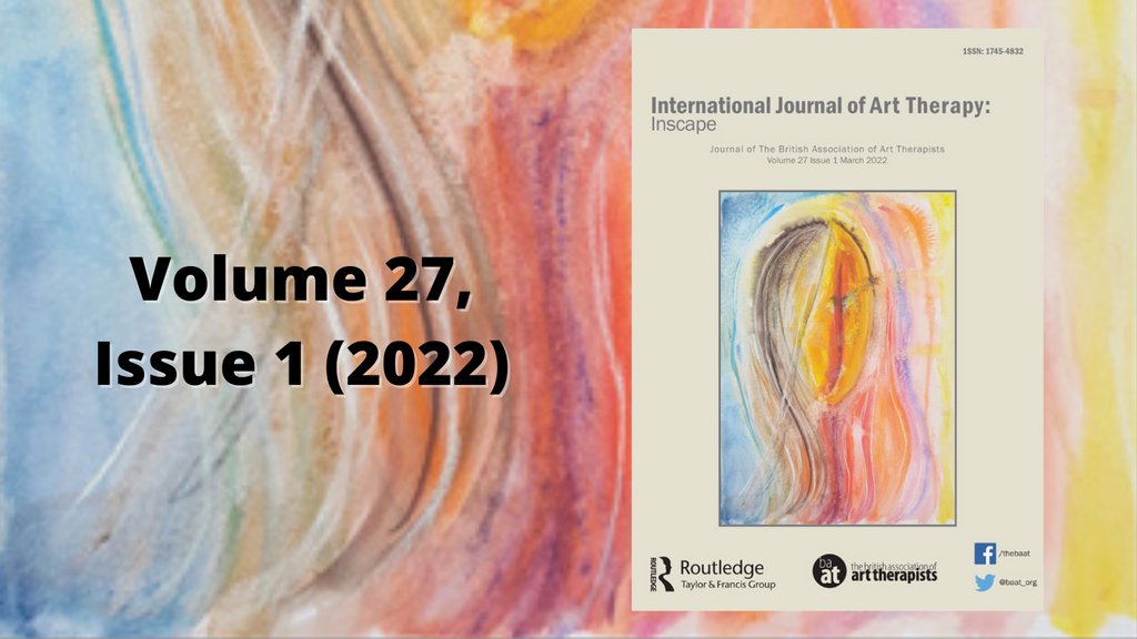 baat_org's tweet photo. Are you up to date with the latest @IJATInscape articles?

IJAT is a leading publication of international #ArtTherapy literature &amp; official journal of BAAT.

Read the latest #IJATInscape articles online @tandfonline @Routledgepsych: https://t.co/nx4wFQU3W2

@Arts_Routledge https://t.co/Y5kioOJhDi