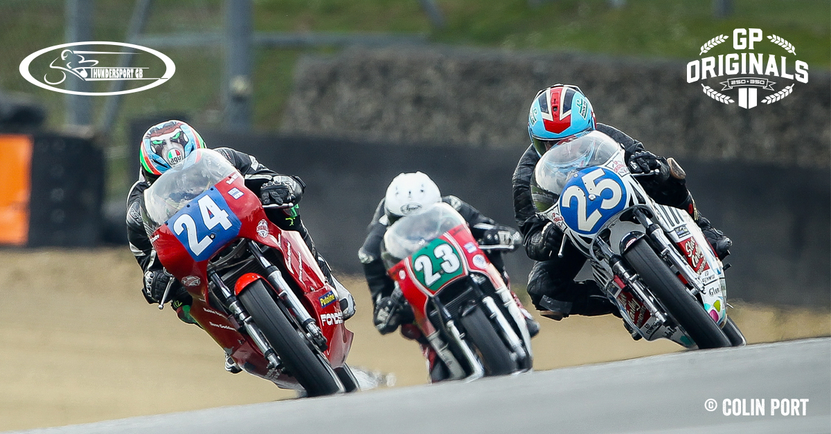 gp_originals's tweet photo. The time table is available on our website for Round One. 52 race laps, timed qualifying and a Sunday warm-up – great value from our hosts @thundersportgb
→ https://t.co/zyZCE1DuMu
Still time to enter and join 30+ other #postclassic 250s and 350s on the grid 🏁
#TZ250 #TZ350 https://t.co/XR3osmOuo1