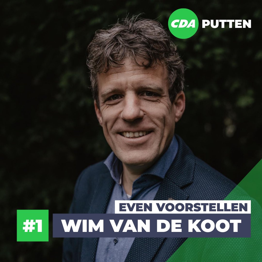 CDAPutten's tweet photo. 💚Onze nummer 1 op de lijst: Wim van de koot, een echte bruggenbouwer!

🗣Misschien kent u Wim al, toch zou hij zich graag even willen voorstellen.

🗳STEM 16 MAART OP CDA!

#gr2022 #Putten #Politiek #Voorstellen #teamcda #CDA #wonen https://t.co/ZjdzPCEvck