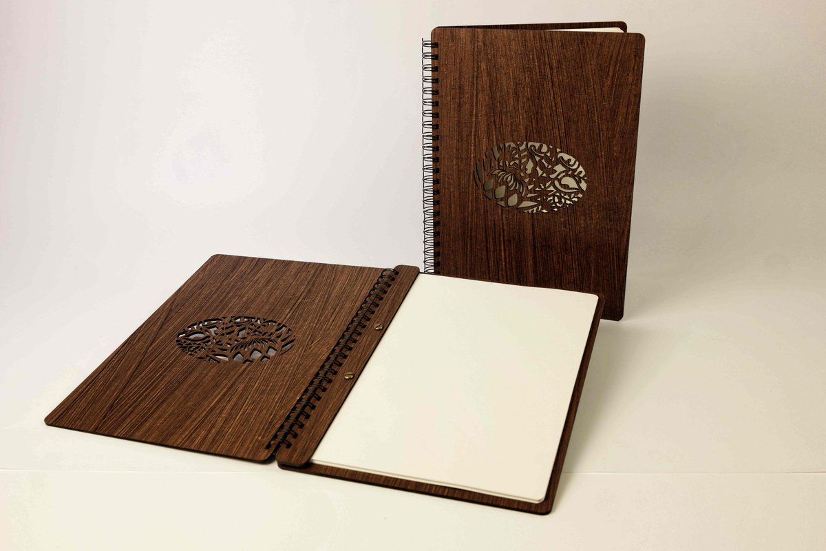 PurplePuppySt's tweet photo. Refillable Wooden Folders - can be custom made with  logo / names / dates / inspirational quotes . Use as guest directories / menus / note books / sketch books 
#lasercut #corporate gift #gifts #wood #recycled https://t.co/bI2m4DlIpD