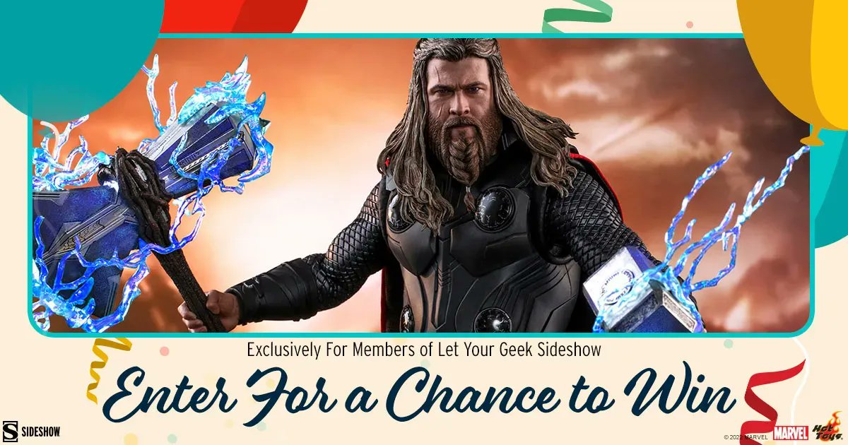 Head over to the Let Your Geek Sideshow Facebook Group for details on your chance to win the Thor Sixth Scale Figure by Hot Toys.

https://t.co/j85wq5hERI

@hottoysofficial #Sideshow #SideshowBirthdayExtravaganza #Thor https://t.co/xDGG0fPqo7