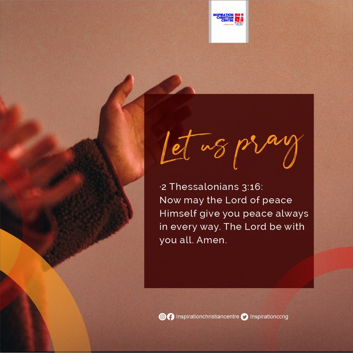 inspirationccng's tweet photo. May God give you peace. 
Comment "Amen" to affirm🙏
Tag a friend and RT for someone to see this prayer.

Follow @inspirationccng for more inspirational messages. 

#Peace #princeofpeace #salvation #peacelikeariver #faith #prayer #motivation #prayerworks #PeaceInUkraine https://t.co/UxzqhFYJUF