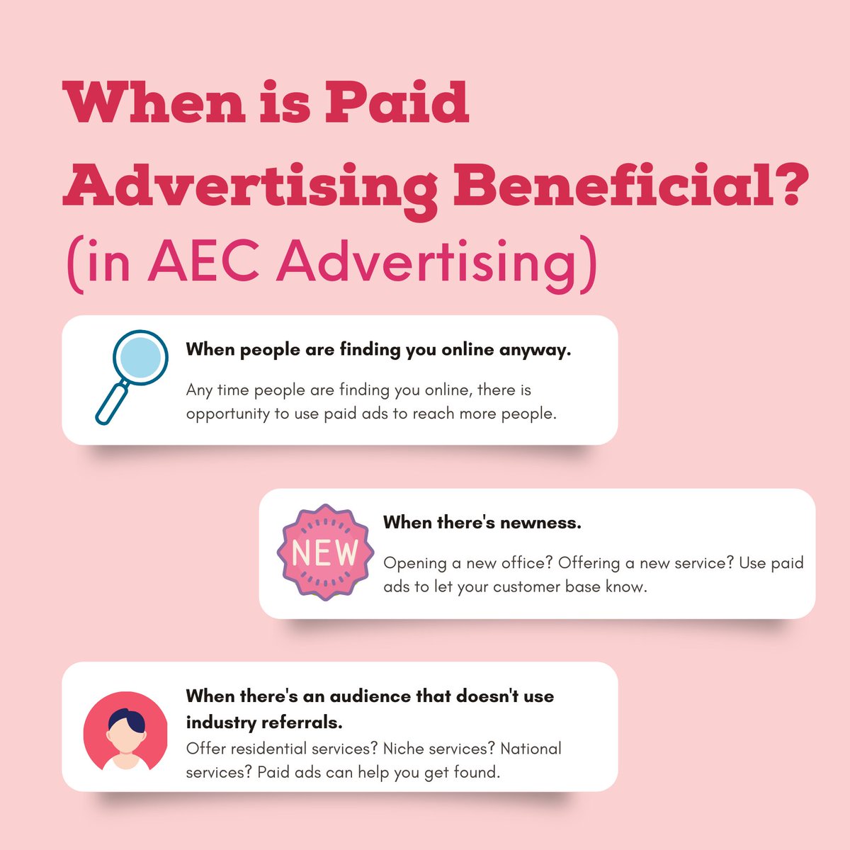 PixelsInkStudio's tweet image. When is paid advertising beneficial? #aecadvertising #paidadvertising