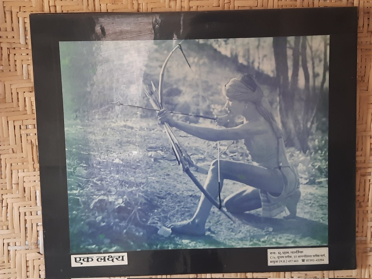 ChandNawabMisir's tweet photo. This is photo of a tribal hunting, displayed at State Museum in Mandu, Madhya Pradesh. If you look carefully they still don't use thumb, they do it with pride rather than as a mark of being insulted. 
One can either carry one's history with pride or create a fault line around it. https://t.co/mDHH84kkci