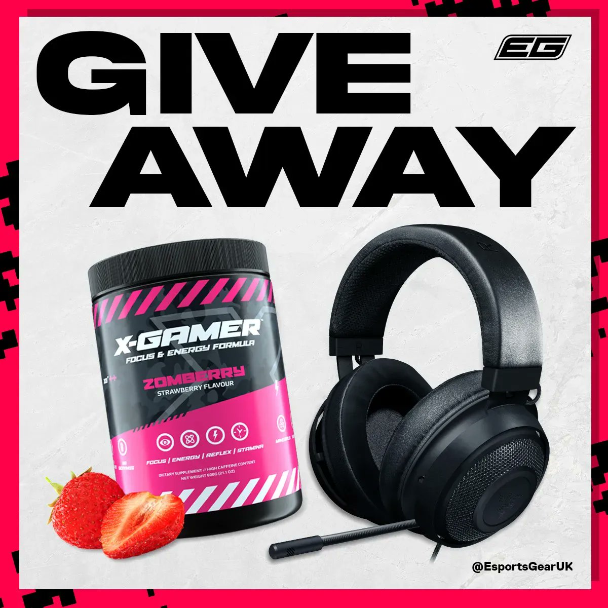 EsportsGearUK's tweet photo. GIVEAWAY: Razer &amp; X-Gamer Bundle 🤝

#win a @razer Kraken Tournament Edition THX Spatial Audio gaming headset 𝗔𝗡𝗗 a tub of @xgamerenergy Zomberry energy formula (60 servings)!

𝗘𝗻𝘁𝗲𝗿 𝗛𝗲𝗿𝗲 👉 https://t.co/m6TcCx4gLB

• winner picked 31/3/22
• 🇬🇧 entrants only https://t.co/HBh1oRAEaS