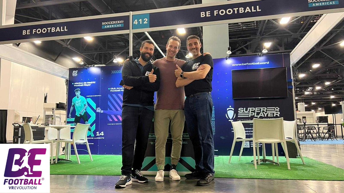 BeFootballVR's tweet photo. ¡Ya estamos aquí! Estate atento porque vamos a hacer ruido en @Soccerex . Acércate al stand 412 para experimentar el #BeFootballMetaverse https://t.co/8iixc4CGvP🔮⚽
Síguenos para ver a algunas leyendas del fútbol que ya se han apuntado🤫
#SoccerexAmericas #ImmersiveFootball #VR https://t.co/JHmHNytxvv