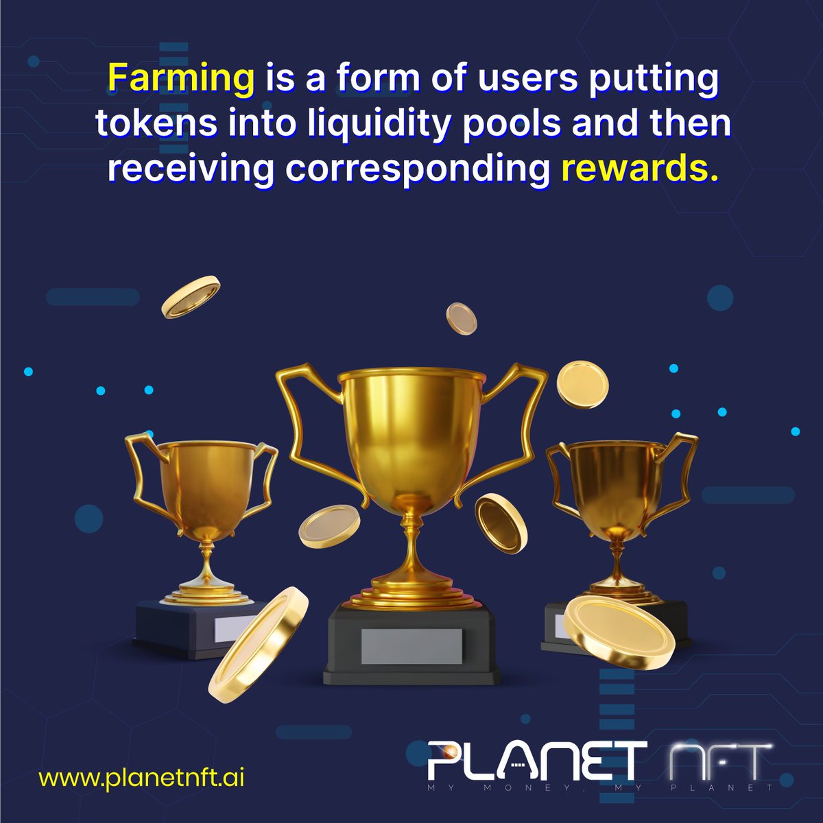planetnft_PNFT's tweet photo. $PNFT FARMING:
Farming is a form of users putting tokens into liquidity pools and then receiving corresponding rewards.
Visit us: https://t.co/4iaGdEuLGM
#PNFT
#PlanetNFT
#MetaNodes
#NFT
#cryptocurrencymarkets https://t.co/vFkAwqOSfy