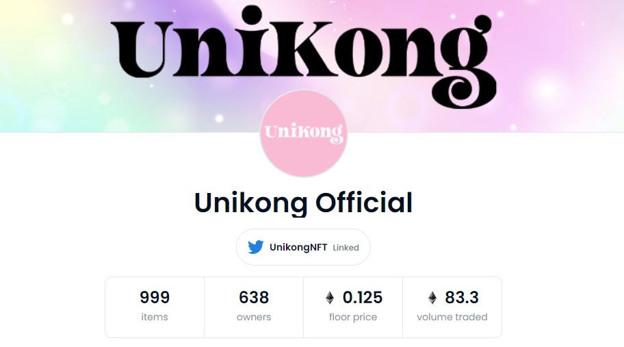 <a href="/UnikongNFT/">Unikong</a>  Fams, 

We got 63% unique holder with 83.3e volume traded within 24 hours! 🙏

so... WEN REVEAL? The reveal will take place on 17 March - 3pm UTC🎁 

Holders able to Free Mint Gen 2?👀Join our community to find out more discord.gg/unikong 

#NFTs #NFTCommunity