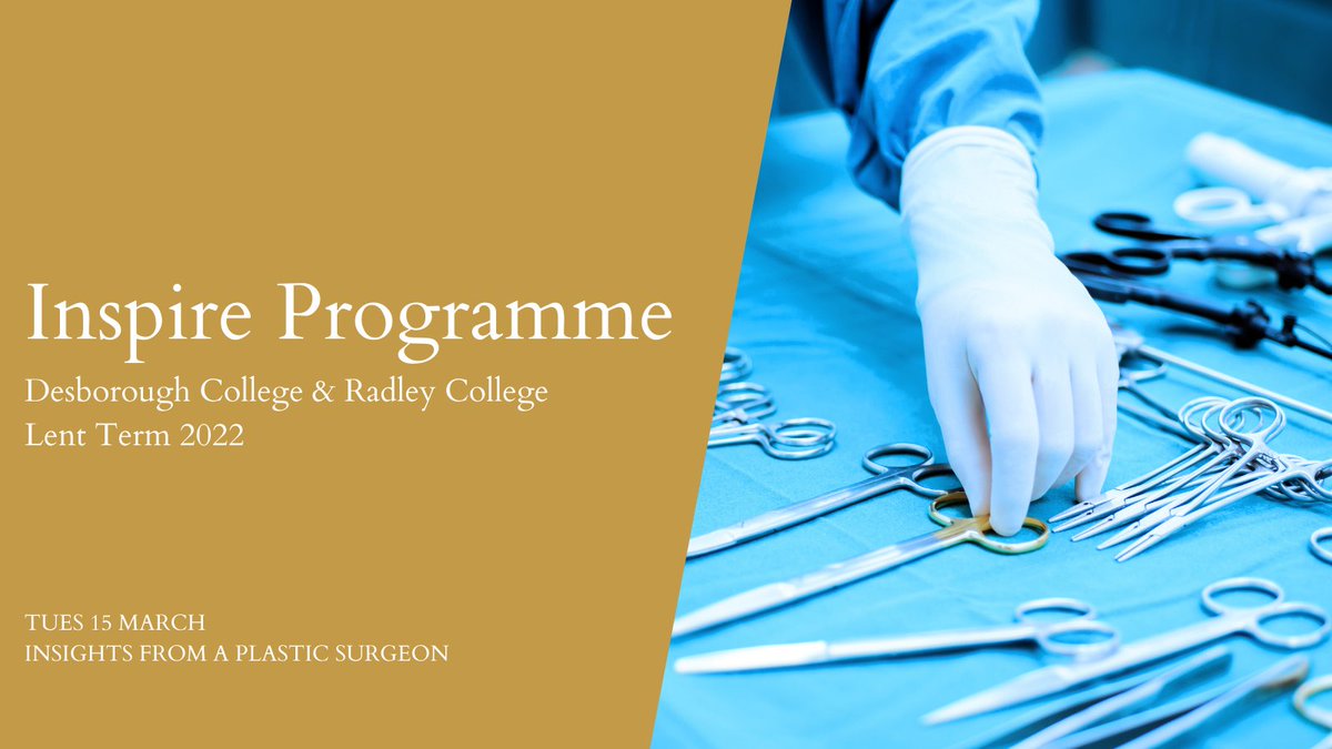 RadleyCollege's tweet photo. Our #RadleyShells Junior Scholars are looking forward to hearing from @RadleyPhysics Mrs Matthews this evening. 'Insights from a Plastic Surgeon' with @DesboroughSch at 5pm #PowerofPartnerships @RadleyLinks https://t.co/xzG1CPybGZ