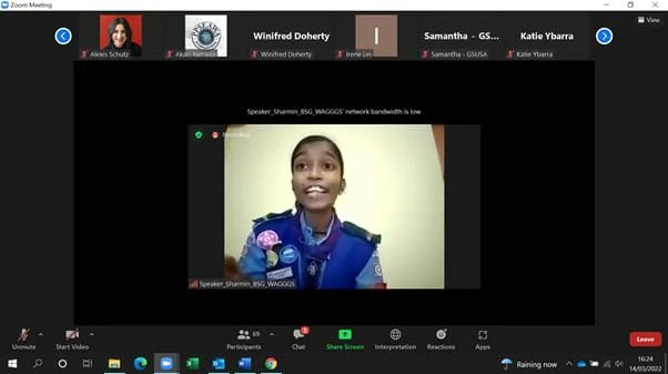 banu_sharmin's tweet photo. 🏅 @girlscouts (USA) @NGOCSWNY (NGO Committee on the Status of Women, New York) hosted parallel event👧🏻 'Girls, Climate Justice and the power of Nature-Based Solutions' 💚 #BringInTheGirls
#CSW66 @WAGGGSdelegates
#GuidesAtCSW66 @wagggsworld @UN_Women https://t.co/bXeZpoBxo5