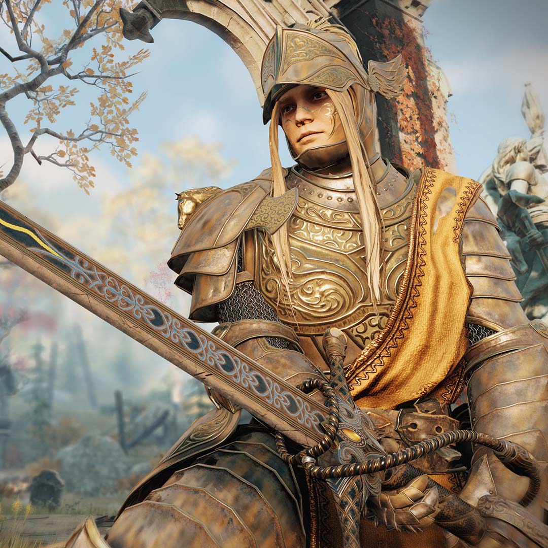 ForHonorGame's tweet photo. Are you ready to take the oath? Embody the First Warden Ramiel, take on battle with the Great Wyvern at your side ⚔️