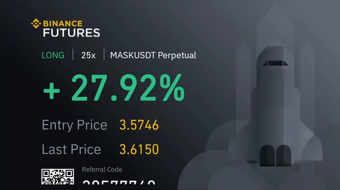 PARS_ALFATRADER's tweet photo. #mask #mask #mask 

roketiz dostlarım yine %30-40-50 ler hava da uçuşuyor güle güle harcayın değerli dostlarım 🚀🚀💵💵

#btc #eth #bnb https://t.co/SmeTkuyM1D