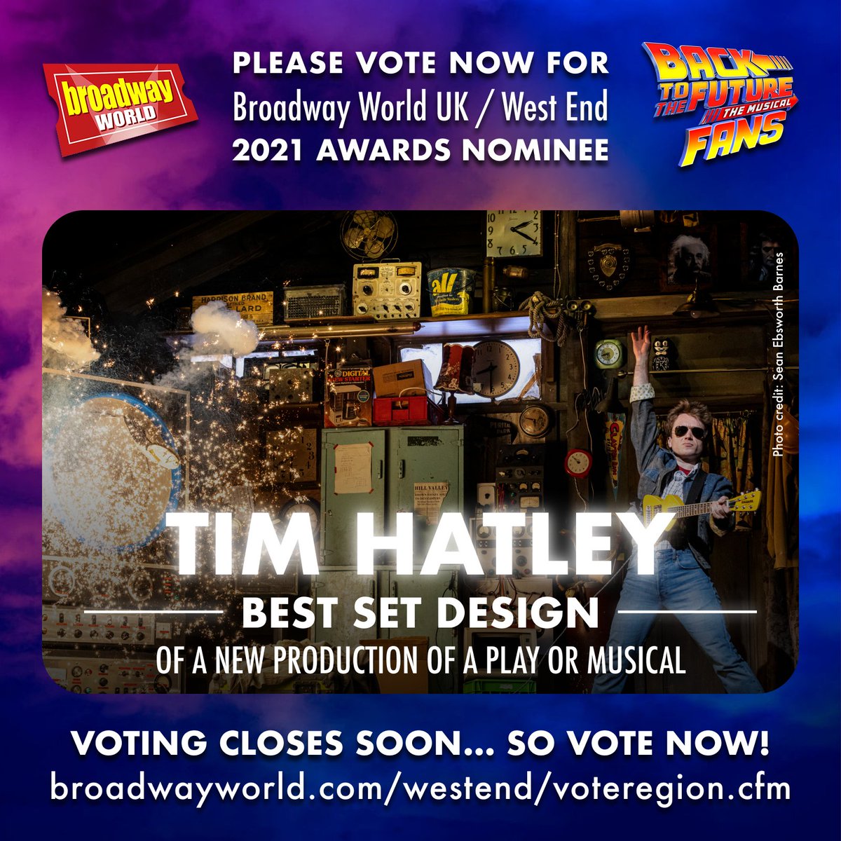 bttfmusicalfans's tweet photo. 🗳 #TimHatley = Best Set Design of a New Production of a Play or Musical
🗳 #JimHenson = Best Musical Direction of a New Production of a Play or Musical
🗳 #JohnRando = Best Direction of a New Production of a Musical
🗳@BTTFmusical = BEST NEW MUSICAL
➡️ https://t.co/H2TKRHzciu https://t.co/OtsQ0y6JuQ