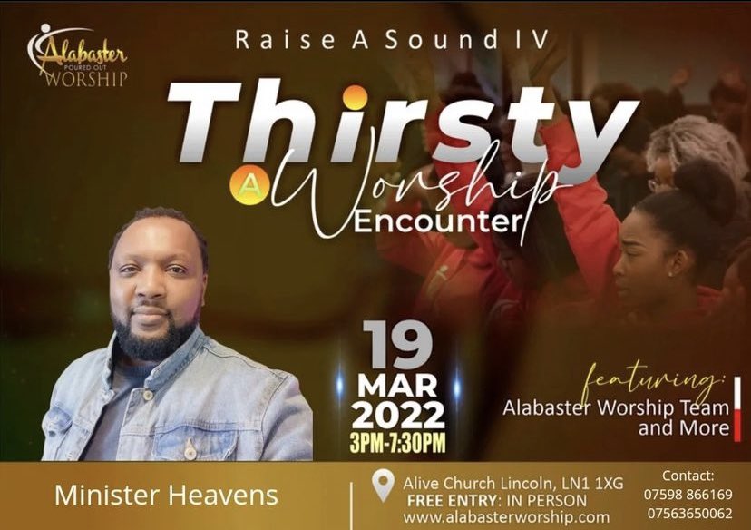 AlabasterWc's tweet photo. ✨️✨️Calling ALL worshipers who are THIRSTY [Psalms 42:1] for more of God’s presence. Join us for this one of a kind IN PERSON Worship Encounter🙌🙌

✨️ONE VENUE-ONE SOUND-ONE AGENDA✨️

SIMPLY UNMISSABLE!See you there!
#AlabasterWorship #RaiseASound #PouredOutWorship https://t.co/W0FGSWCU1m