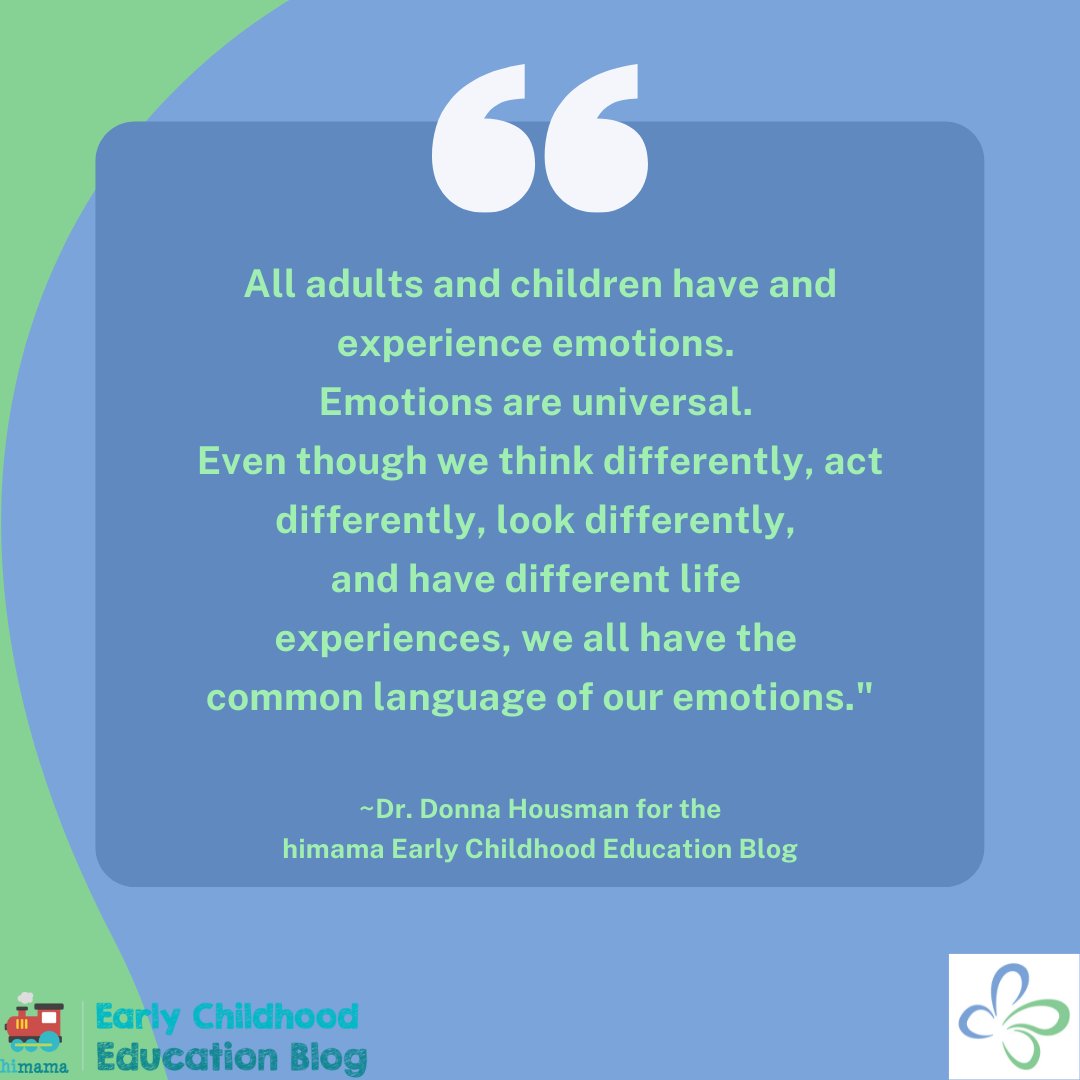 Housman_Inst's tweet image. Emotion is the universal first language-the common thread that unites us all. Come Read Dr. Housman&apos;s new blog post for our friends @himamaapp 
#EarlyChildhoodEducation
#EmbracingDifferences
#himama
#ECSEL