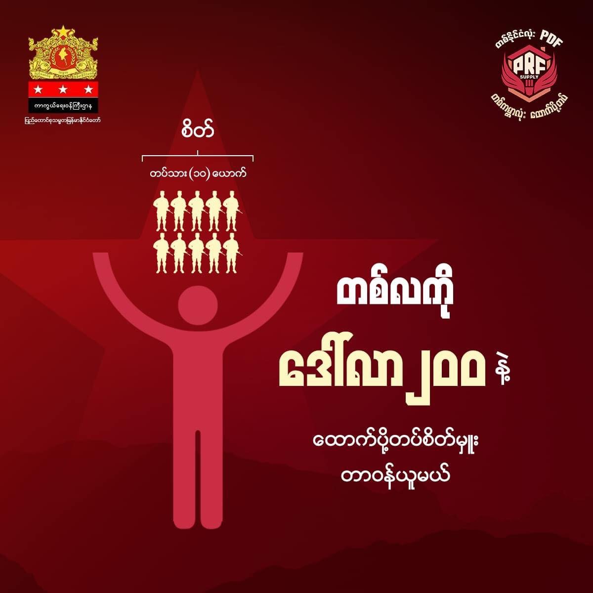ပြည်သူ့ကာကွယ်ရေးတပ်မတော် ထောက်ပို့တပ် ဖွဲ့စည်း

Read More | facebook.com/MizzimaDaily/p…

#mizzimanews