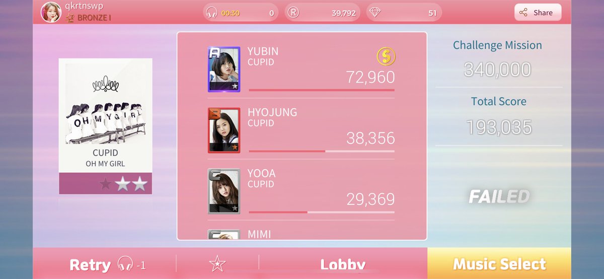 This game make me so panic 😭 .. Idk what to tap ㅜㅜ
But, I Love the Game!❤️

#오마이걸 #OHMYGIRL #SSOM #SuperStarOHMYGIRL