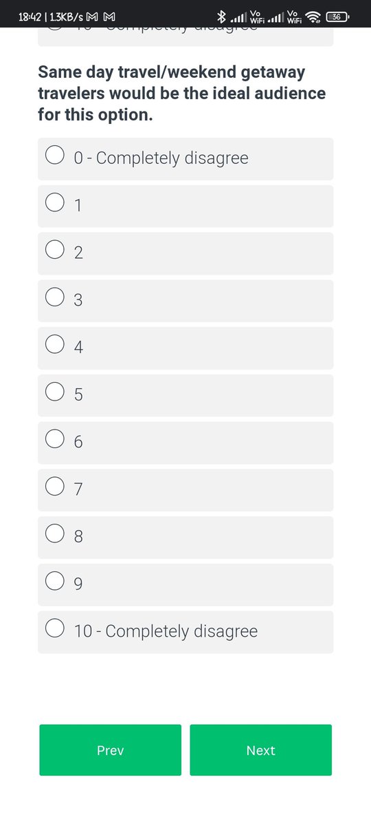 ankitmirage's tweet photo. @makemytrip awesome survey setup bro.. 

0 = Completely disagree
10 = Completely disagree

There are multiple questions like this

Whoever setup the survey and whoever did QC should be shown the door.. https://t.co/ESX80qncTy