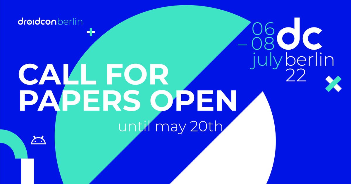 droidconBerlin's tweet image. If you're excited about #advancedKotlin, #AI/ML, #UI #UXDesign, #JetpackCompose, or any of our other topics, apply to be a speaker at the next #dcbln22 💻 📱 sessionize.com/droidcon-berli…