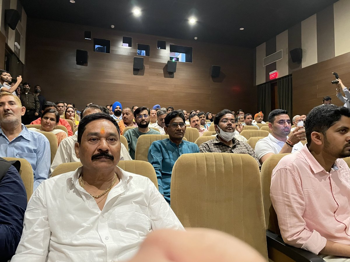 Shehzad_Ind's tweet photo. At the screening of #KashmirFiles organised by Shri @PandaJay ji in Delhi 

It is a packed house 

A wonderful movie by @vivekagnihotri ji &amp; a wonderful initiative by @mp_office 

Looking forward to the brilliant performance by @AnupamPKher ji Pallavi Joshi ji https://t.co/jwG0dvLK4l