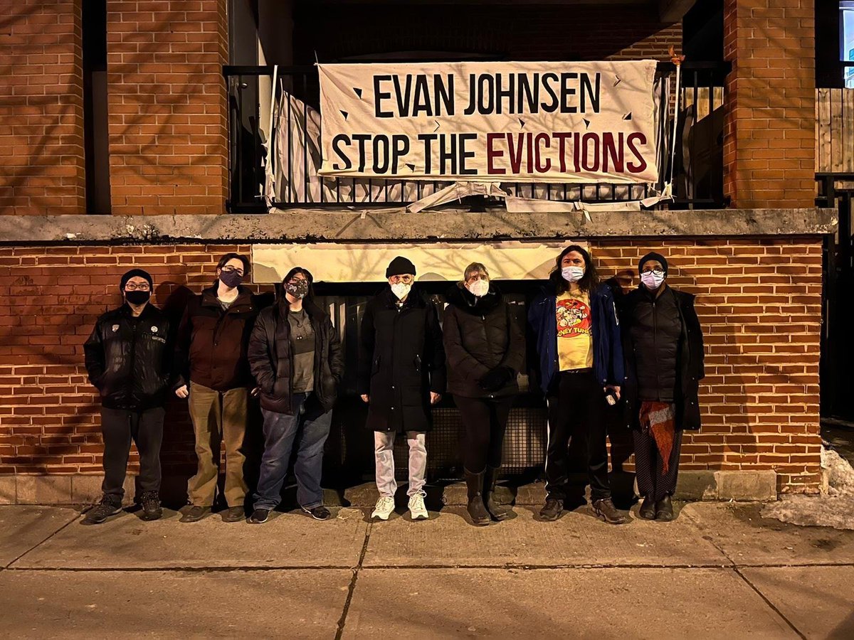 ParkdaleOrg's tweet photo. 12 Lansdowne Update: Evan Johnsen and Neil Speigel have threatened to force 2 tenants out of their homes this month. 

Evan and Neil, notorious for ‘renovictions’ have found a sneaky way to evict tenants faster than an N13. https://t.co/7FfyDPaFI9