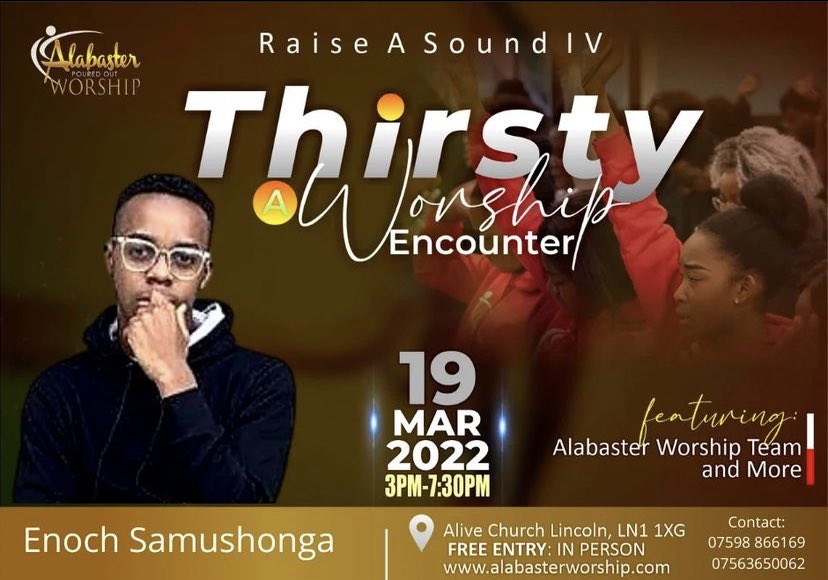 AlabasterWc's tweet photo. ✨️✨️Calling ALL worshipers who are THIRSTY [Psalms 42:1] for more of God’s presence. Join us for this one of a kind IN PERSON Worship Encounter🙌🙌

✨️ONE VENUE-ONE SOUND-ONE AGENDA✨️

SIMPLY UNMISSABLE!See you there!
#AlabasterWorship #RaiseASound #PouredOutWorship https://t.co/PlonDpzVXb