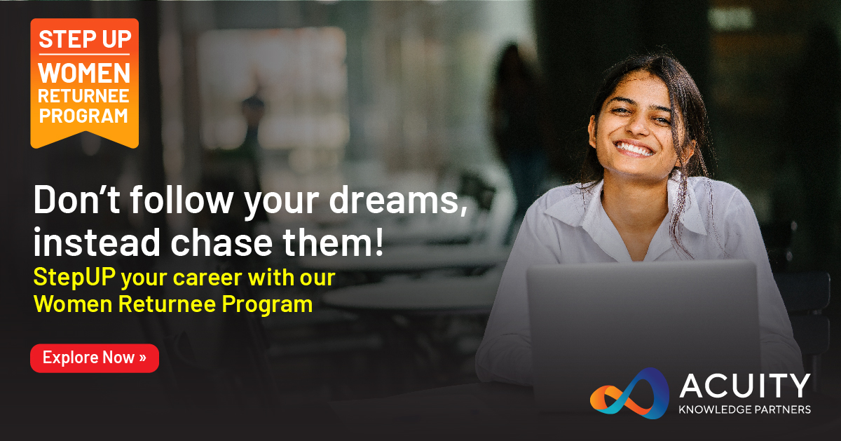 AcuityAnalytic's tweet photo. This is a unique opportunity to learn new skills: https://t.co/9mwCzYNPmQ
Share your résumés at stepupyourcareer@acuitykp.com

#womenreturningtowork #initiative #morepowertowomen #stepup #acuity #backtowork #restartcareer #acuityknowledgepartners https://t.co/57jfrVScov